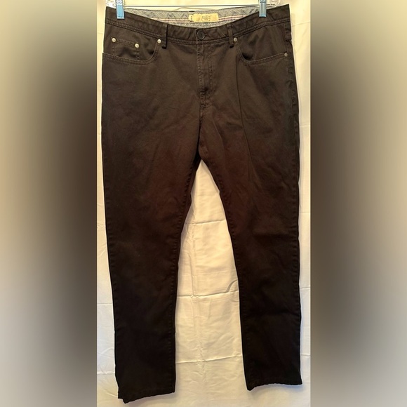 Ballin Crescent Modern Fit 5 Pocket Twill Pants in Pavement Black Size 36x35 - Picture 1 of 11